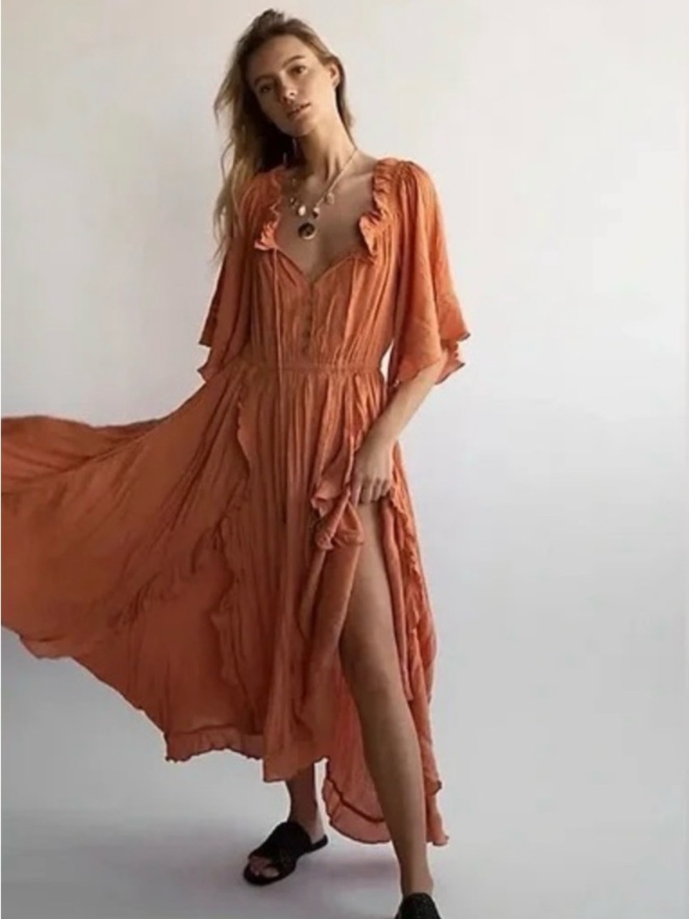 Free People Beach Bliss Maxi Dress Large - Picture 7 of 7